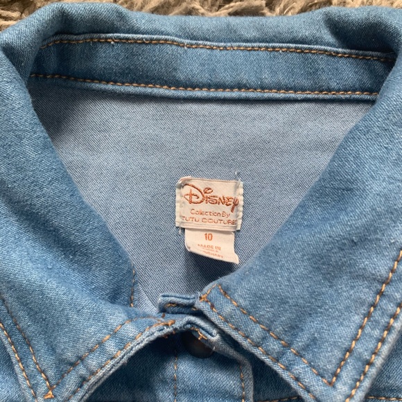 Tutu couture// Disney denim jacket size 10 - Picture 3 of 5